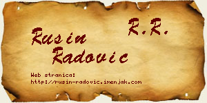 Rusin Radović vizit kartica